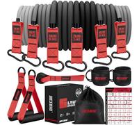 Heavy Exercise Bands Resistance Bands Set for Working Out, 300lbs Fitness Workout Bands with Handles, Door Anchor, Leg Ankle Straps, Home Gym Workout Equipment for Men Strength Training Stretching