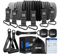Heavy Resistance Bands for Working Out, 300lbs/360lb/420lb Exercise Bands Workout Bands with Handles, Door Anchor, Ankle Straps, Home Gym Workout Equipment for Men Fitness Strength Training Stretching