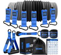 Heavy Resistance Bands for Working Out, 300lbs/360lb/420lb Exercise Bands Workout Bands with Handles, Door Anchor, Ankle Straps, Home Gym Workout Equipment for Men Fitness Strength Training Stretching