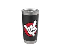 Heavy Rock Hand Sign Cartoon Stainless Steel Insulated Tumbler