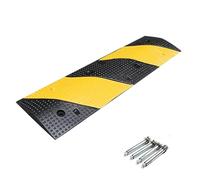 Heavy Rubber Speed Bump for Road and Garage Parking, Integrated Design with Installation Parts Included, High Load Capacity