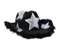 Heavy Sequins Cowboy Hats Star Hat For Disco House Cocktails Parties Vacation Sparkly Star For Comedian Cowboy Hats Party