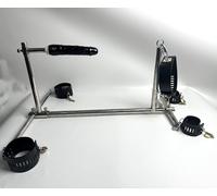 Heavy Sex Machine Duty Stainless Steel Bar with Dildo Hand Foot Collar Bondage Toture Rack Frame Handcuffs BDSM Tie Set