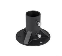 Heavy Solid Metal Floor Flange Base for Chain Link Fence Poles with Concrete Mount, Provides Stability for Fence Posts, Lamp Posts, and Mailbox Posts (52mm)