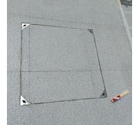 Heavy Square Septic Tank Covers for Courards & Landscape Invisible Recessed Manhole Cover Metal Inspect Cover WearResistant (60x60x8cm)