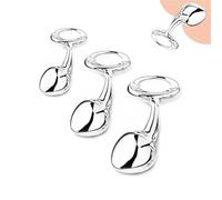Heavy Stainless Steel Anal Ball Butt Plug Set Small Large Metal Anal Beads Butt Plug Pull Ring Insert Ass Vaginal Sex Toy Dildo(Silicone Version)