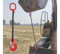 Heavy Steel Lifting Chains, 3.3ft G80 4-Leg Sling with Hook, 1 Ton Capacity Durable Engine Lift Chain for Weightlifting & Warehouse Equipment Moves