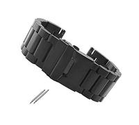 Heavy Thick 5.5mm Solid Stainless Steel Brushed Metal Watch Band Strap Buckle Clasp 22mm-26mm