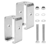 Heavy Track Hanger Bracket,Adjustable Channel Track Clamp of Use Beam Hoist Trolley & Door Caster Track for 1-5/8" Wide & Taller Unistrut Strut Channel,1800 lbs Capacity,Steel Construction,2-Pack
