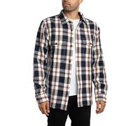 Heavy Twill Check Overshirt Evening Blue XL