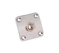 Heavy Type Metal Input Jacks Plate Compatible Electric Guitars Square Anti Corrosions 4 Installation Screws Guitar with Screws Durability Universals Output Square Replacement
