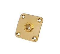 Heavy Type Metal Input Jacks Plate Compatible Electric Guitars Square Anti Corrosions 4 Installation Screws Guitar Jacks Plate With Screws