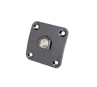 Heavy Type Metal Input Jacks Plate Compatible Electric Guitars Square Anti Corrosions 4 Installation Screws Durability Guitar Jacks Plate
