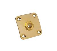 Heavy Type Metal Input Jacks Plate Compatible Electric Guitars Square Anti Corrosions 4 Installation Screws Guitar with Screws Durability Universals Output Square Replacement