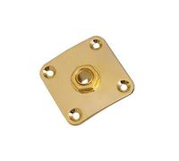 Heavy Type Metal Input Jacks Plate Compatible Electric Guitars Square Anti Corrosions 4 Installation Screws Guitar Jacks Plate Replacement