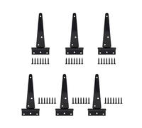 Heavy Type T Type Door Hinges with Mounting Screws Universals Iron Plated for Wooden Gate Sheds Barns Adjustable Window Hinges with Screws