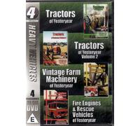 Heavy Vehicles - 4 programmes on One DVD - Tractors of Yesteryear Vol 1 & 2/Vintage Farm Machinery of Yesteryear/Fire Engines & Rescue Vehicles of Yesteryear