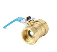 Heavy-Wall Brass Ball Valve with Double Internal Thread, 3/4" to 2", Straight-Through Shut-Off for Plumbing Pipeline(1-1/2" DN40)