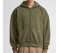 Heavy washed zip-up hoodie Build Your Brand Stonewash Vert 3XL