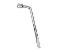 Heavy Weight L Shaped Wheel Nut Wrench with Telescopic Handle Steel Body Ergonomic Nonslip Grip Automotive Maintenance Adjustable L Shaped Tire Iron Wrench