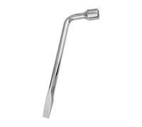 Heavy Weight L Shaped Wheel Nut Wrench with Telescopic Handle Steel Body Ergonomic Nonslip Grip Automotive Maintenance Adjustable L Shaped Tire Iron Wrench