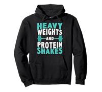 Heavy Weights And Protein Shakes Funny Gym Motivation Lift Pullover Hoodie