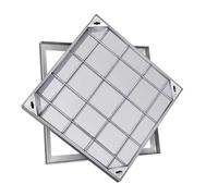 HeavyDu 304 Stainless Steel Square Manhole Cover 100x100cmSk Design for Driveways Safe Access SolutWeatherResistant Ideal for Various Applicats