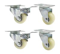 HeavyDu 40mm 50mm Swivel Nylon Casters Wheels for Trolleys & Pallets Includes Screws Smooth Rolling High Load Bearing Capaci Ideal for Easy li