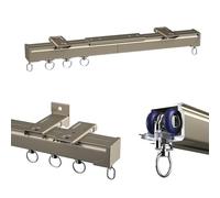 HeavyDu Aluminum Sliding Track System for Partit Walls CeilingMounted Straight Rails for Panels; Easy Installat Quiet Ideal for Home & Office Use