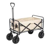 HeavyDu Foldable Beach Cart with Adjustable Handle AllTerrain WheelsPerfect for Camping Groceries Sports Events & Outdoor Activities