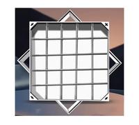 HeavyDu Square Manhole Cover with Galvanized Steel e - Invisible Access for Septic Tank Ideal for Driveways Patios & Walkways - Design (60 x 60 x 5 cm)