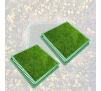 HeavyDu Sunken Green Ln Planting Lids 2 PCS Plastic Invisible Manhole Covers for Draina Field Yard Residential & Scenic Areas (20in x 20in)