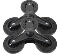 HeavyDu TriWheel Caster SetStainless Steel Replacement Wheels for Shopping Carts & Garden CartsDurable Smooth Rolling Ideal for Indoor & Outdoor Use