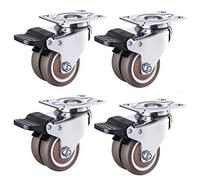 HeavyDuty 1.5" TPR Swivel Casters 4Pack Quiet Twin Wheels 50mm Plate 200kg Capacity Industrial Universal Rollers for Smooth Mobility