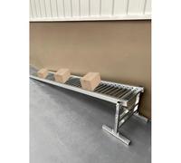 HeavyDuty 20" Stainless Steel Roller Conveyor Slide 50cm Wide Loading Dock Rail for Warehouse Unloading (W 40cm/16in 1m/3.3ft)