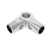 HeavyDuty 25mm OR 32mm Dia-Meter Hanging Rail Tubing System for Wall, Floor, Ceiling, Roof and Walk-in Wardrobe Chrome Tubing System (25mm 4-Way)