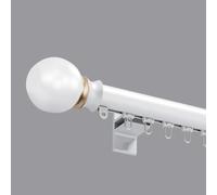 HeavyDuty 2in1 WallMounted Curtain Poles & Tracks Roman Rod + Track System for Living Room & Bedroom 130cm (4.2ft) Room Divider Solution