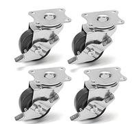 HeavyDuty 2Inch Swivel Caster Wheels with Rubber Base Set of 4 50mm Plate 140kg Load Capacity Ideal for Furniture and Equipment Mobility