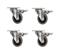 HeavyDuty 360° Swivel Workbench Casters AntiStatic Castor Wheels for Carts Durable Steel Bracket NonDeformable with Brake 15.5cm/6.1in Ideal for Workshop & Garage Use