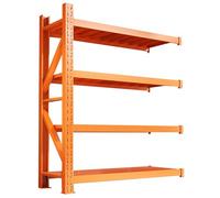 HeavyDuty 4Tier Metal Shelving Unit Adjustable Storage Rack for Garage Basement & Warehouse Boltless Assembly 100x40x200cm Sturdy Steel Shelves