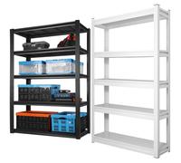 HeavyDuty 5Shelf Steel Storage Rack for Garage Warehouse & Basement182.9cm H x 99.1cm W x 50.8cm D Sturdy Metal Shelving Unit for Organizing Supplies