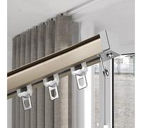 HeavyDuty Aluminum Alloy Ceiling & WallMounted Curt SystemMute Flexible Sliding Room Divider 2.02.5mm Thickness Perfect for Heavy Curtains and Drapes