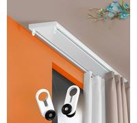 HeavyDuty Aluminum Curtain Rod Set 2Tier 1.6m Grey Easy Installation Ideal for Home Décor Perfect for Drapes and Curtains.