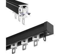 HeavyDuty Aluminum Curtain Track SystemFlexible Ceiling or WallMount Curtain Rails with RollerComplete Curtain Rod Kit for Easy Installation