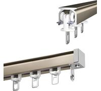 HeavyDuty Aluminum Curtain TrackFlexible Ceiling or Wall Mount Curtain Rod SystemRoller Track Kit for Easy InstallationIdeal for Home & Office Curt