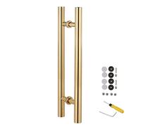 HeavyDuty Barn Door Handle SetPremium Exterior Hardware for Wood Glass & Metal DoorsStylish Modern Farmhouse DesignDurable & Easy to Install