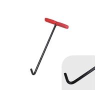 HeavyDuty Black Metal Manhole Hook Puller with Rubber Grip Versatile Sewer Lid & Septic Tank Lifter Tool 43cm (16.9") Warehouse Rolling Door Hook