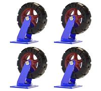 HeavyDuty Casters Set of 415.2cm 20.3cm 25.4cm 30.5cm Double Locking Quiet Rubber Wheels 914kg Load Capacity for Industrial Use