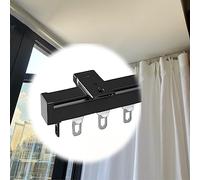 HeavyDuty Ceiling Curtain RodWallMounted Room Divider TracksCeilingMount Curtain RailsBlack Top Mount Guiding Rail for Curtains4ft Long