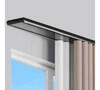 HeavyDuty Ceiling Curtain Track System 319ft Adjustable Double Curtain Rods Wall Mounted Sliding Rails for Privacy Black Ideal for Home & Office Use